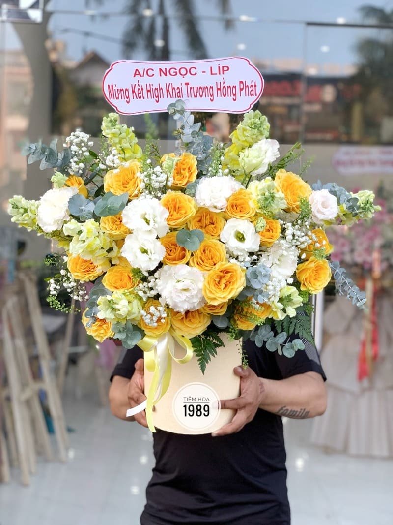 Giỏ hoa khai trương